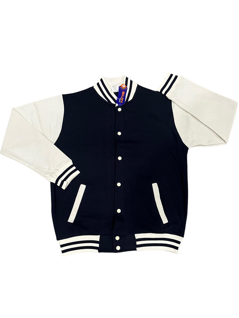 Blue & White Varsity Jacket, Blue & White Cotton Jacket