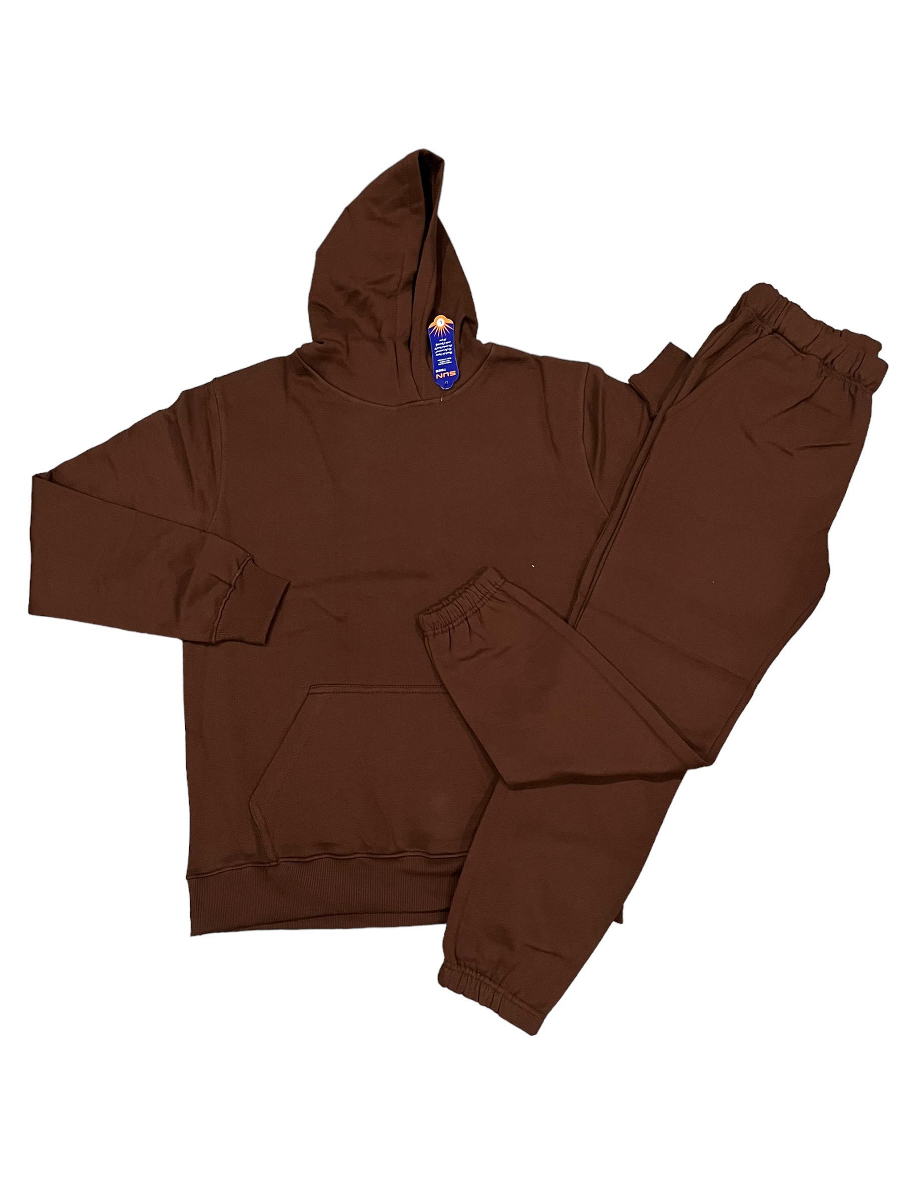 brown hoodie set