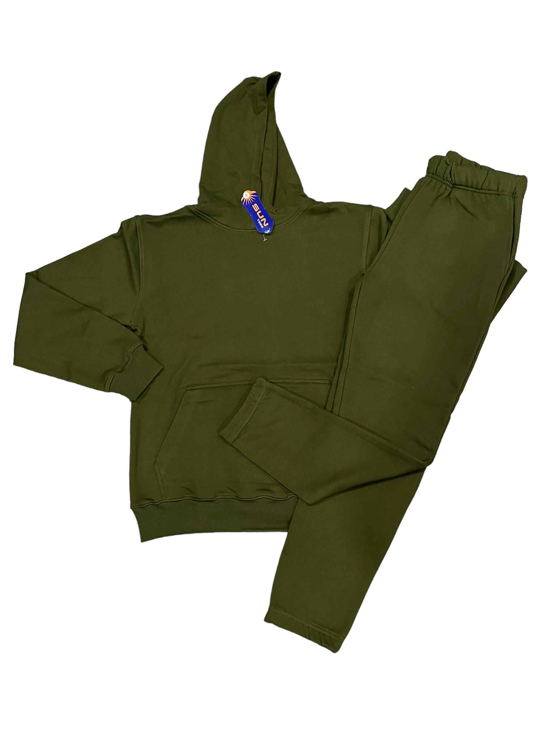green hoodie set