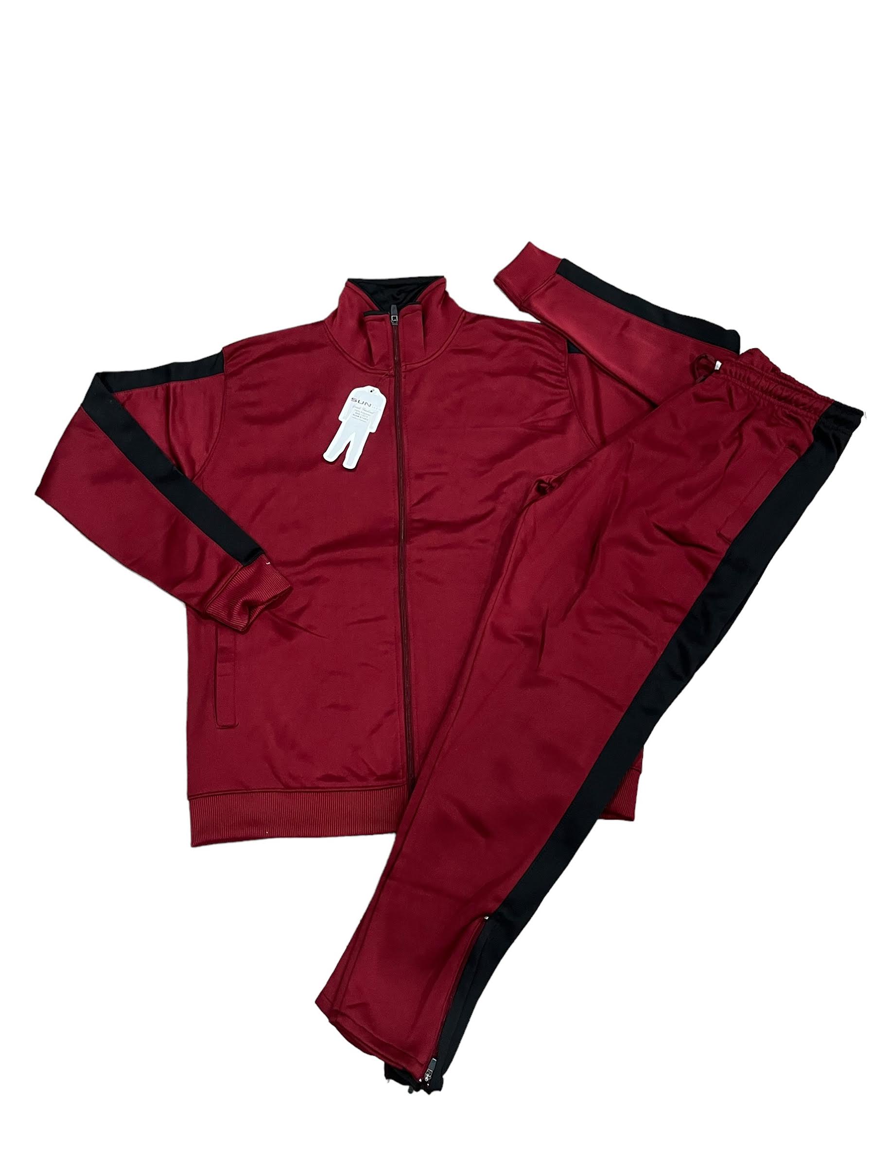 Burgundy/Black Tracksuit